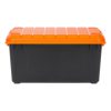 Iris® Heavy Duty Store-It-All Totes, 20.5 Gallon, 30-1/2”L x 16-1/2”W x 25-1/4”H, Black/Orange, Set Of 2 Totes - Image 2
