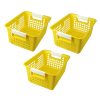 Romanoff Tattle Book Basket, Yellow, Pack Of 3