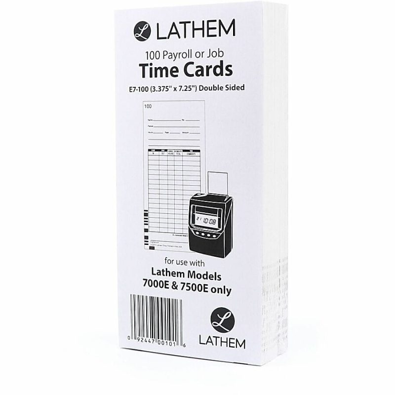 Lathem Time Cards, Numbered 1-100, 2-Sided, 3 3/8" x 7 1/4", Pack Of 100 - Image 7