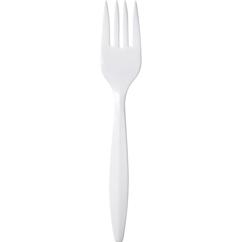 Dixie® Bulk Case Plastic Forks, White, Case Of 1,000 - Image 2