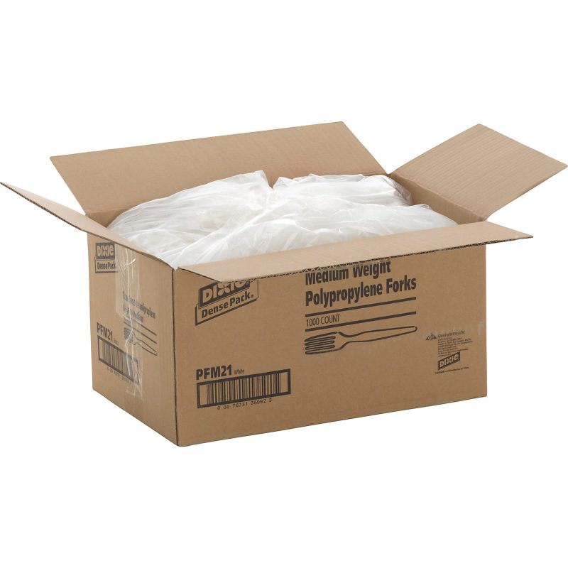 Dixie® Bulk Case Plastic Forks, White, Case Of 1,000 - Image 3