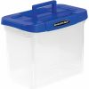Bankers Box® Heavy-Duty Portable Storage File Box, 10 3/4" x 6 3/4" x 11 3/4", Blue/Clear - Image 7