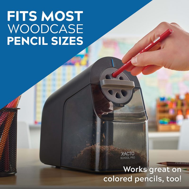X-ACTO® School Pro® Electric Pencil Sharpener, Black - Image 4