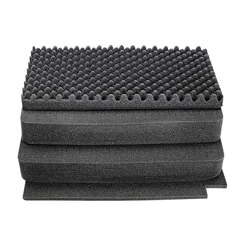 eylar Polypropylene SA00034 Carry-On Travel Roller Waterproof Equipment Hard Transport Roller Case With Foam Insert, 9”H x 13-13/16”W x 22”D, Black - Image 4
