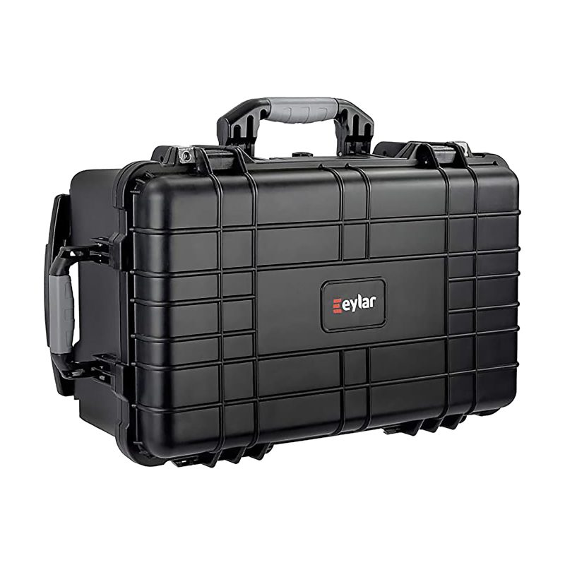 eylar Polypropylene SA00034 Carry-On Travel Roller Waterproof Equipment Hard Transport Roller Case With Foam Insert, 9”H x 13-13/16”W x 22”D, Black - Image 6