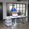 Bankers Box® R Kive® Heavy-Duty Storage Boxes With Locking Lift-Off Lids And Built-In Handles, Letter/Legal Size, 10" x 12" x 15" Liters, 50% Recycled, White/Blue - Image 8