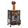 Mind Reader Storage Cart Organizer with 3 Drawers, 24-1/4" H x 13" W x 15-3/4" D, Black - Image 4