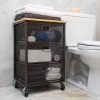 Mind Reader Storage Cart Organizer with 3 Drawers, 24-1/4" H x 13" W x 15-3/4" D, Black - Image 6