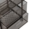 Mind Reader Storage Cart Organizer with 3 Drawers, 24-1/4" H x 13" W x 15-3/4" D, Black - Image 7