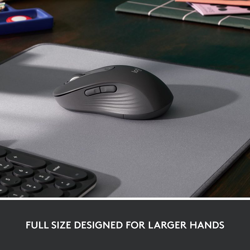 Logitech® Signature M650 L Full Size Wireless Mouse, Graphite - Image 3