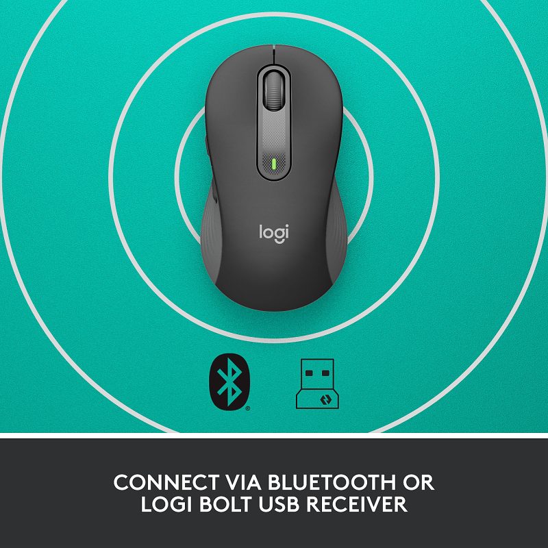Logitech® Signature M650 L Full Size Wireless Mouse, Graphite - Image 6