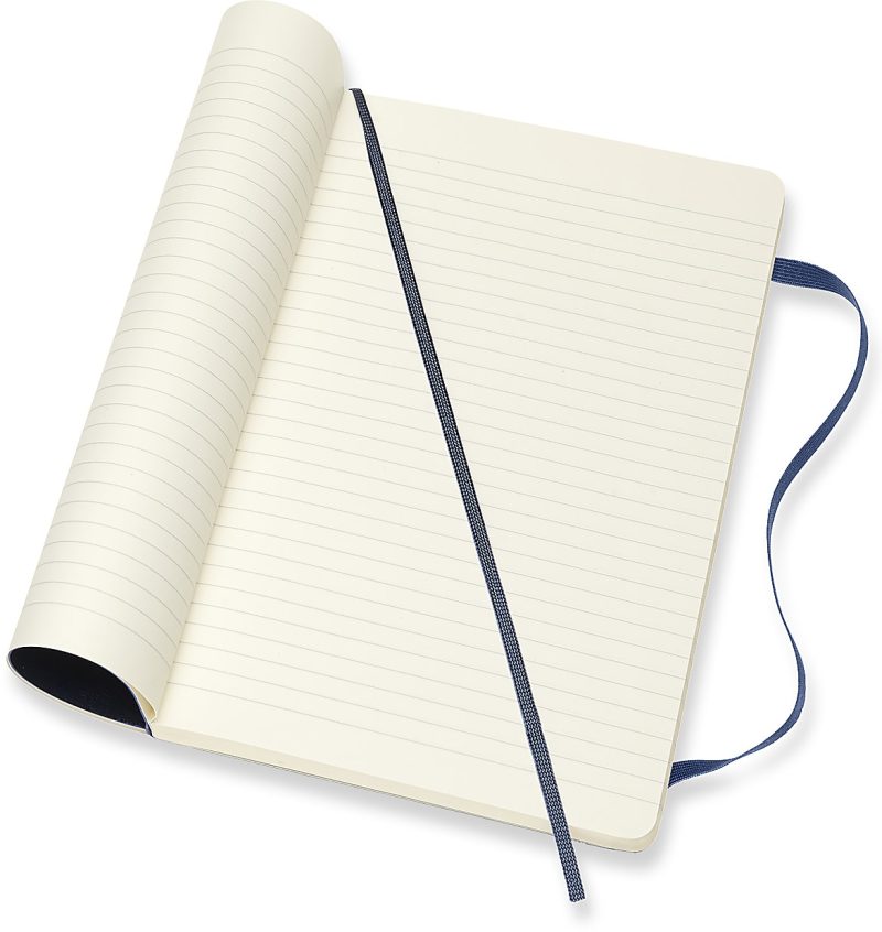 Moleskine Classic Soft Cover Notebook, 5” x 8-1/4”, Ruled, 192 Pages, Sapphire Blue - Image 2