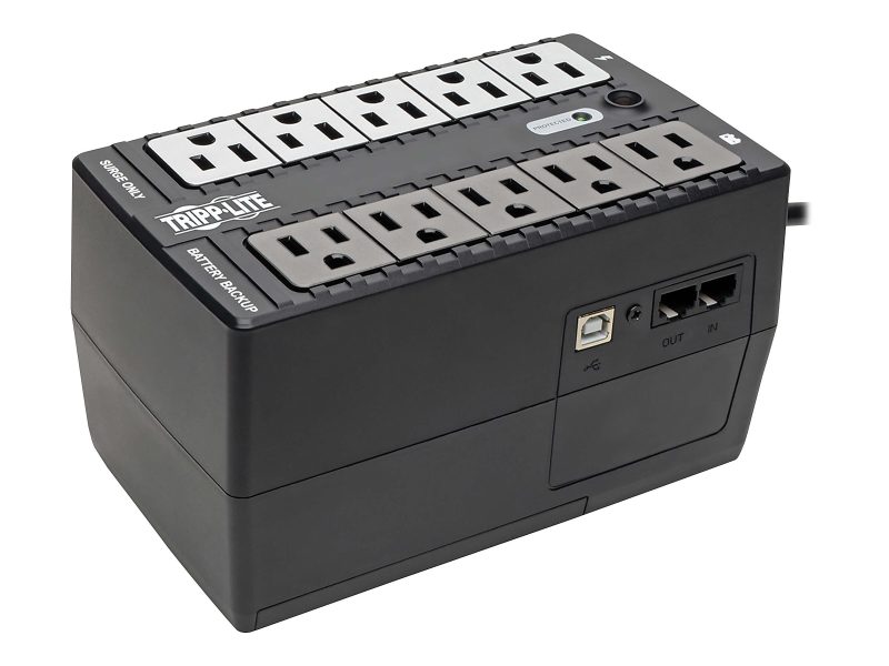 Tripp Lite INTERNET550U 8-Outlet Standby Uninterruptible Power Supply, 550VA/300 Watts - Image 2