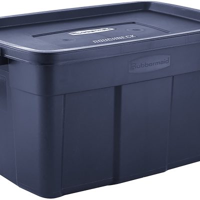 Rubbermaid® Roughneck Tote, 31-Gallon, Dark Indigo Metallic