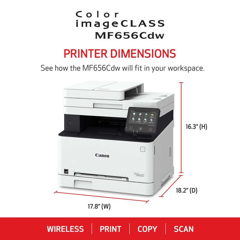 Canon® imageCLASS® MF656Cdw Wireless Laser All-In-One Color Printer - Image 2