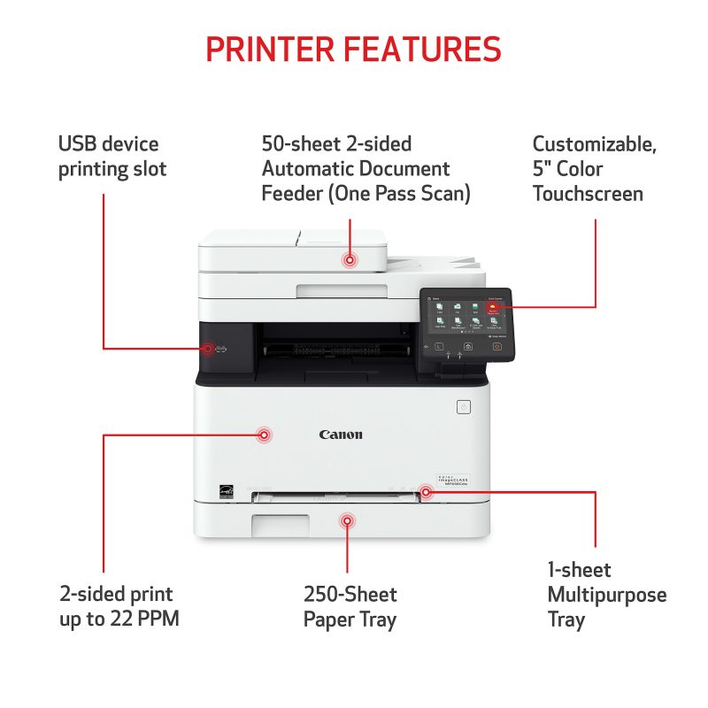 Canon® imageCLASS® MF656Cdw Wireless Laser All-In-One Color Printer - Image 3