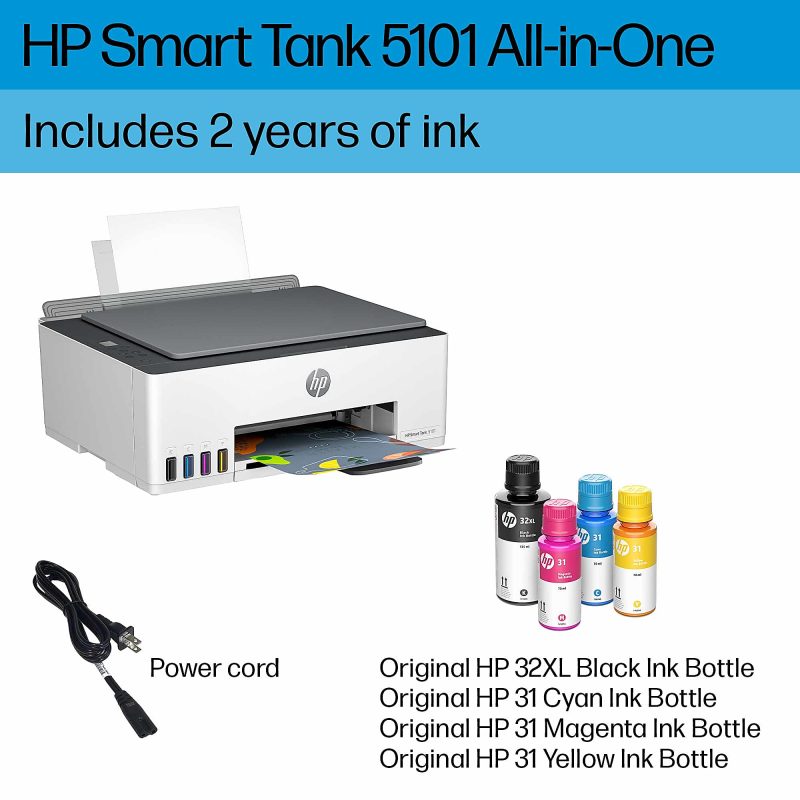 HP Smart Tank 5101 Wireless All-in-One Cartridge-free Ink Tank Color Printer With Up To 2 Years Of Ink Included (1F3Y0A) - Image 6