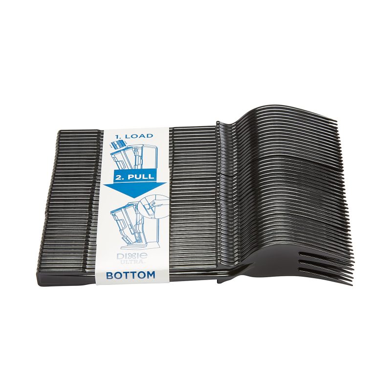 SmartStock T-Series Disposable Cutlery Refills, Polystyrene Forks, Black, 40 Forks Per Refill, Box Of 24 Refills - Image 5
