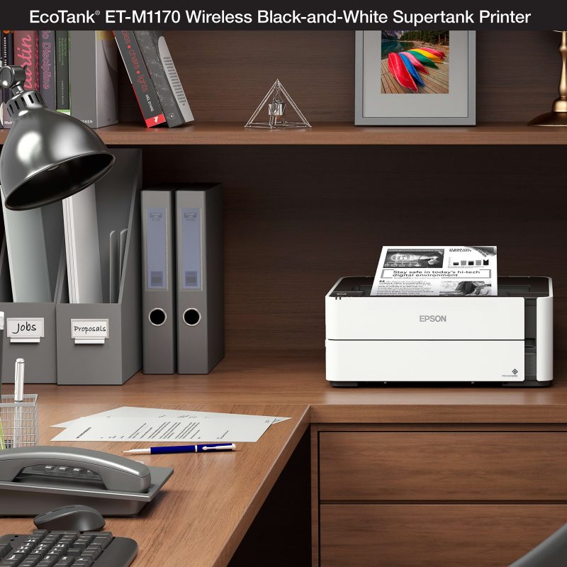 Epson® EcoTank® SuperTank® ET-M1170 Wireless Inkjet Monochrome Printer - Image 6