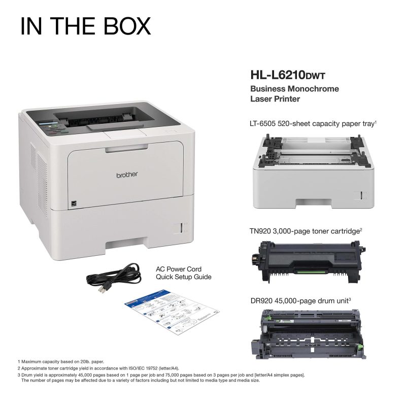 Brother® HL-L6210DWT Business Wireless Monochrome Laser Printer - Image 9