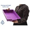 Gratnells Shallow F1 Tray, Heavy Duty School, Industrial & Utility Bins, 12.3" x 16.8" x 3", Plum Purple, Pack Of 8 - Image 3