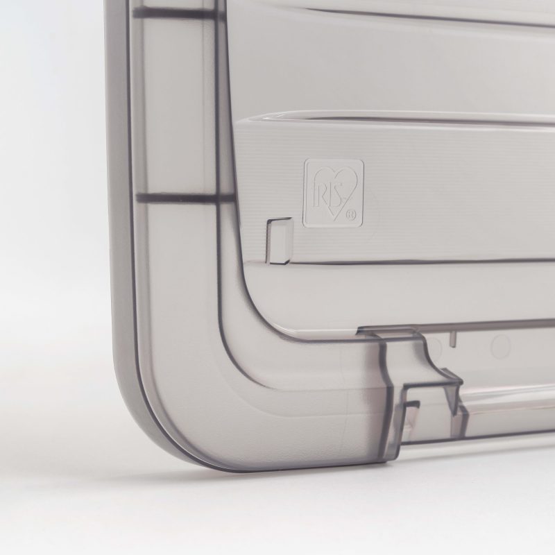 Iris® Stack & Pull™ Storage Boxes, 18 Gallon, Clear/Gray, Set Of 3 Boxes - Image 4