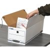 Bankers Box® Liberty® Corrugated Storage Boxes, 7 1/2" x 9" x 24 1/4", White/Blue, Case Of 12 - Image 5