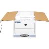 Bankers Box® Liberty® Corrugated Storage Boxes, 7 1/2" x 9" x 24 1/4", White/Blue, Case Of 12 - Image 7