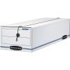 Bankers Box® Liberty® Corrugated Storage Boxes, 6 1/4" x 9 3/4" x 23 3/4", White/Blue, Case Of 12 - Image 2