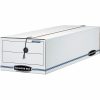 Bankers Box® Liberty® Corrugated Storage Boxes, 6 1/4" x 9 3/4" x 23 3/4", White/Blue, Case Of 12 - Image 3