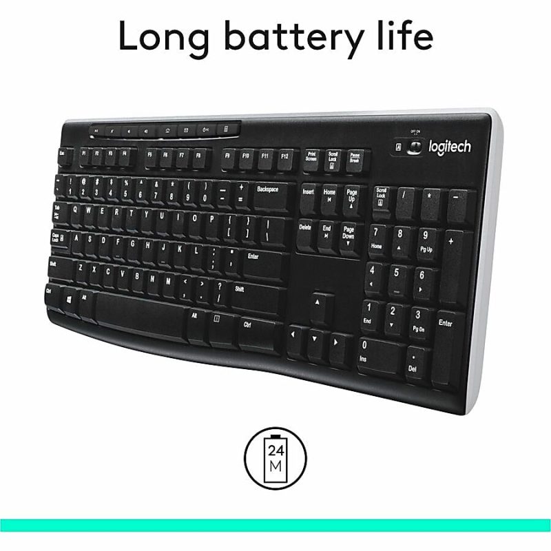Logitech® K270 Wireless Keyboard, Black, 10459982 - Image 4