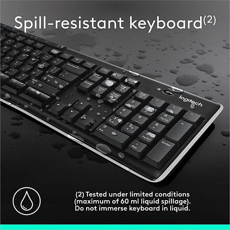Logitech® K270 Wireless Keyboard, Black, 10459982 - Image 7