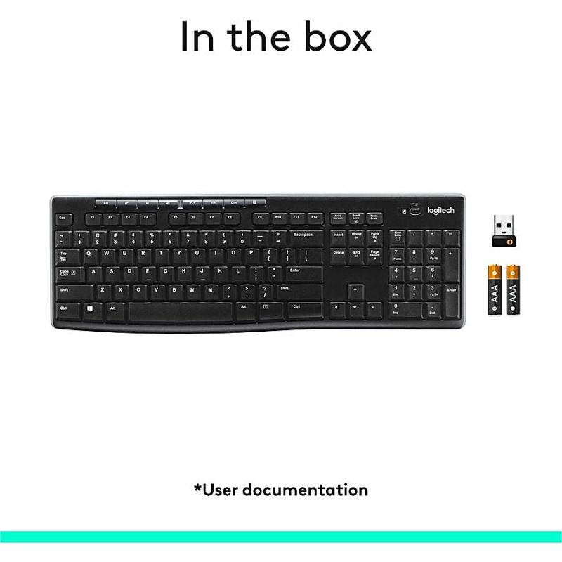 Logitech® K270 Wireless Keyboard, Black, 10459982 - Image 11