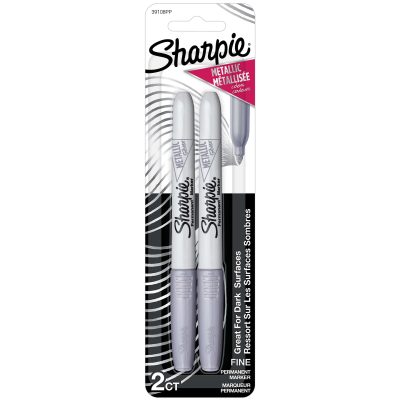 Sharpie® Metallic Permanent Markers, Fine Point, Metallic Silver, Pack Of 36 - Silver,2