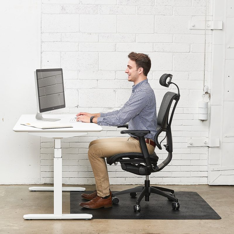 Deflecto Ergonomic Sit-Stand® Chair Mat For All Pile and Hard Floors, 36"W x 48"D, Black - Image 6