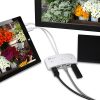SIIG Mini-DP Video Dock with USB 3.0 LAN Hub - White - for Notebook/Tablet PC - USB 3.0 - 3 x USB Ports - 3 x USB 3.0 - Network (RJ-45) - HDMI - DisplayPort - Mini DisplayPort - Wired - Image 2