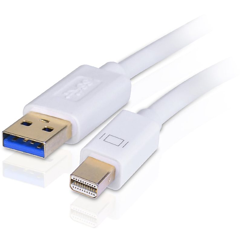 SIIG Mini-DP Video Dock with USB 3.0 LAN Hub - White - for Notebook/Tablet PC - USB 3.0 - 3 x USB Ports - 3 x USB 3.0 - Network (RJ-45) - HDMI - DisplayPort - Mini DisplayPort - Wired - Image 5