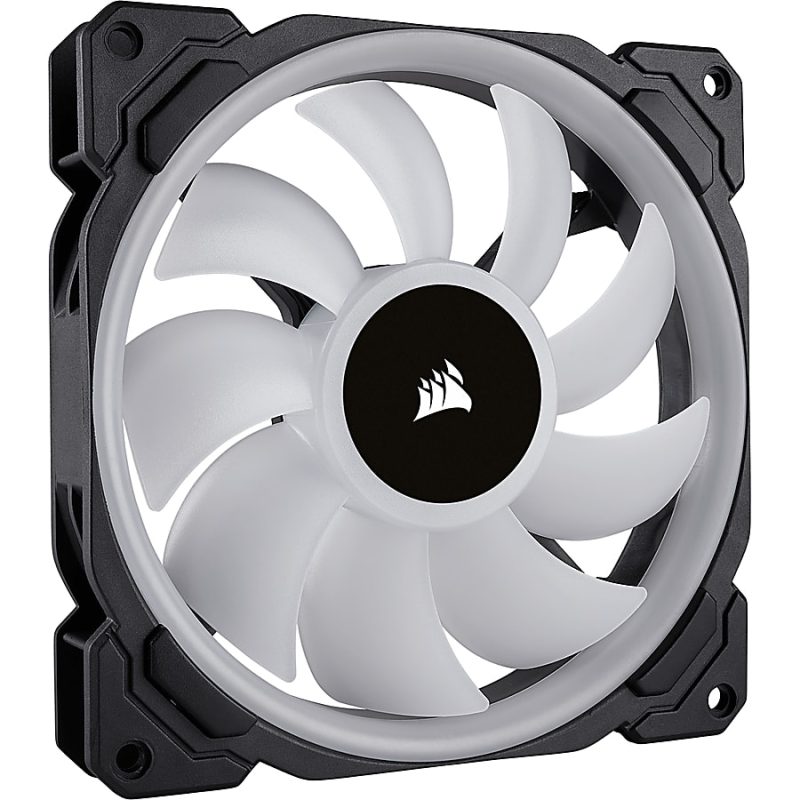Corsair LL140 Cooling Fan - 2 Pack - 5.51" Maximum Fan Diameter - 385.2 gal/min Maximum Airflow - 1300 rpm - Hydraulic Bearing - 4-pin PWM - RGB LED - 2 pc(s) - Case - Image 3
