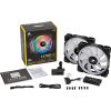 Corsair LL140 Cooling Fan - 2 Pack - 5.51" Maximum Fan Diameter - 385.2 gal/min Maximum Airflow - 1300 rpm - Hydraulic Bearing - 4-pin PWM - RGB LED - 2 pc(s) - Case - Image 5