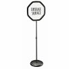 MasterVision® Octagon Easy Clean Non-Magnetic Dry-Erase Whiteboard Sign Stand, 65" x 15 3/4", Steel Frame With Black Finish - Image 2