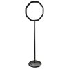 MasterVision® Octagon Easy Clean Non-Magnetic Dry-Erase Whiteboard Sign Stand, 65" x 15 3/4", Steel Frame With Black Finish