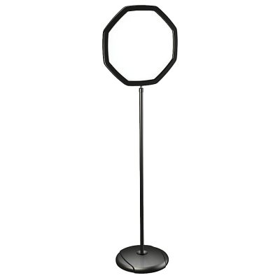 MasterVision® Octagon Easy Clean Non-Magnetic Dry-Erase Whiteboard Sign Stand, 65" x 15 3/4", Steel Frame With Black Finish