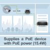TRENDnet Gigabit Power Over Ethernet Injector, Full Duplex Gigabit Speeds, 1 x Gigabit Ethernet Port, 1 x PoE Gigabit Ethernet Port, Network Devices Up To 100M (328 ft), 15.4W, Black, TPE-113GI - Gigabit Power over Ethernet (PoE) Injector - Image 4