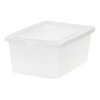 Iris® Snap Top Storage Boxes, 3.6 Gallon, Clear, Set Of 6 Boxes