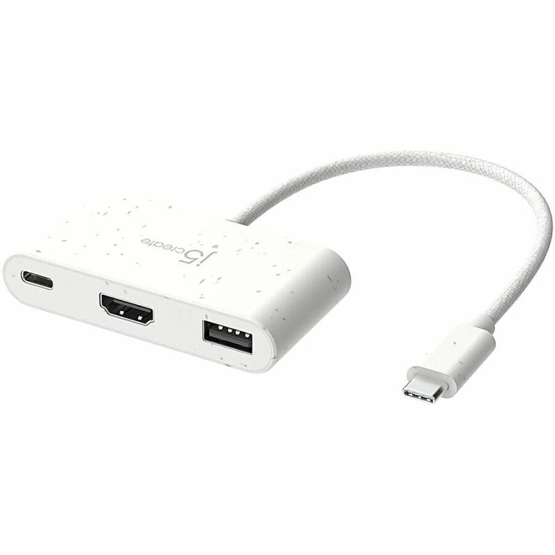 j5create Eco-Friendly USB-C® To HDMI™ & USB™ Adapter With Power Delivery, White, JCA379EW - Image 6