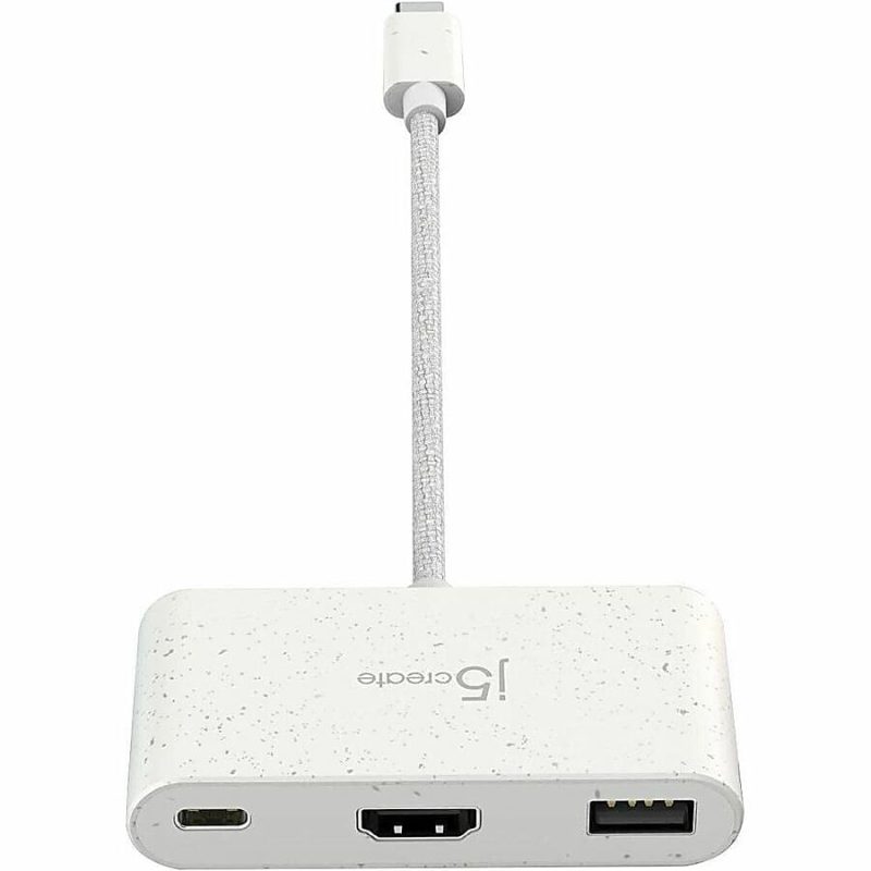 j5create Eco-Friendly USB-C® To HDMI™ & USB™ Adapter With Power Delivery, White, JCA379EW - Image 9