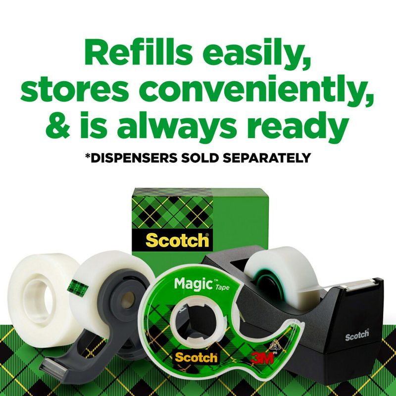Scotch Magic Tape, Invisible, 16 Tape Rolls, 3/4 in x 1000 in, Home Office Supplies and School Supplies for College and Classrooms - Image 7