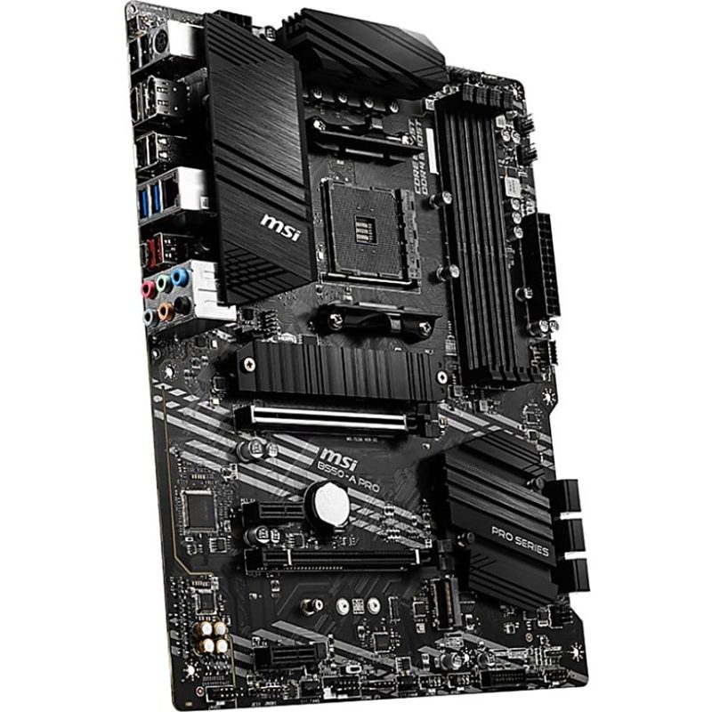 MSI B550-A PRO Desktop Motherboard - AMD B550 Chipset - Socket AM4 - ATX - 128 GB DDR4 SDRAM Maximum RAM - DIMM, UDIMM - 4 x Memory Slots - Gigabit Ethernet - Yes - Yes - 6 x SATA Interfaces - Image 2