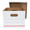 Office Depot® Brand Standard-Duty Corrugated Storage Boxes, Letter/Legal Size, 15" x 12" x 10",  60% Recycled, White/Red, Pack Of 10 - Image 2