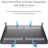 StarTech.com 1U Vented Server Rack Cabinet Shelf - Fixed 16" Deep Cantilever Rackmount Tray for 19" Data/AV/Network Enclosure w/Cage Nuts - Image 4